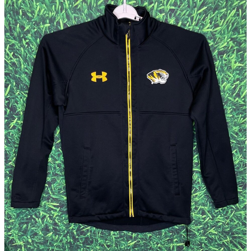 Missouri Tigers Mizzou Under Armour Loose Black Gold Full Zip Jacket Men’s Small